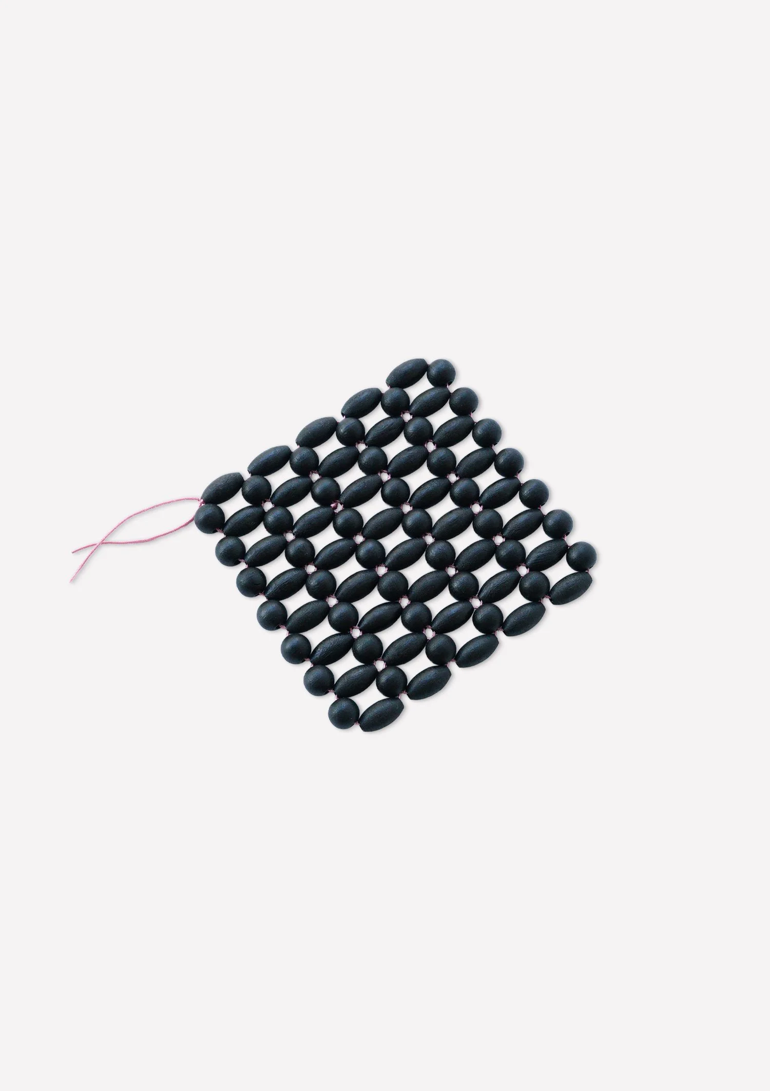 Daniel Van Lierop Beaded Coaster Black