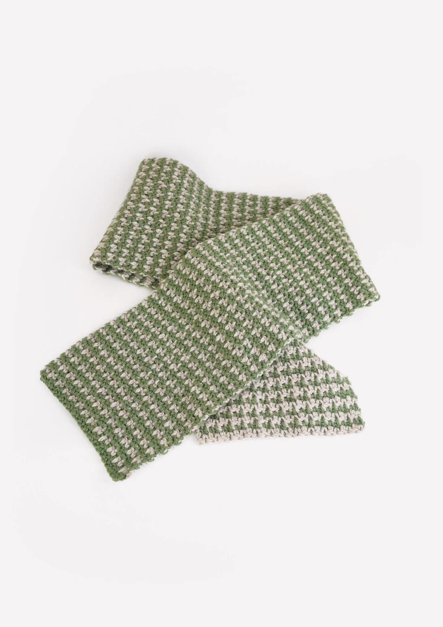 Huy Tim Crochet Houndstooth Green