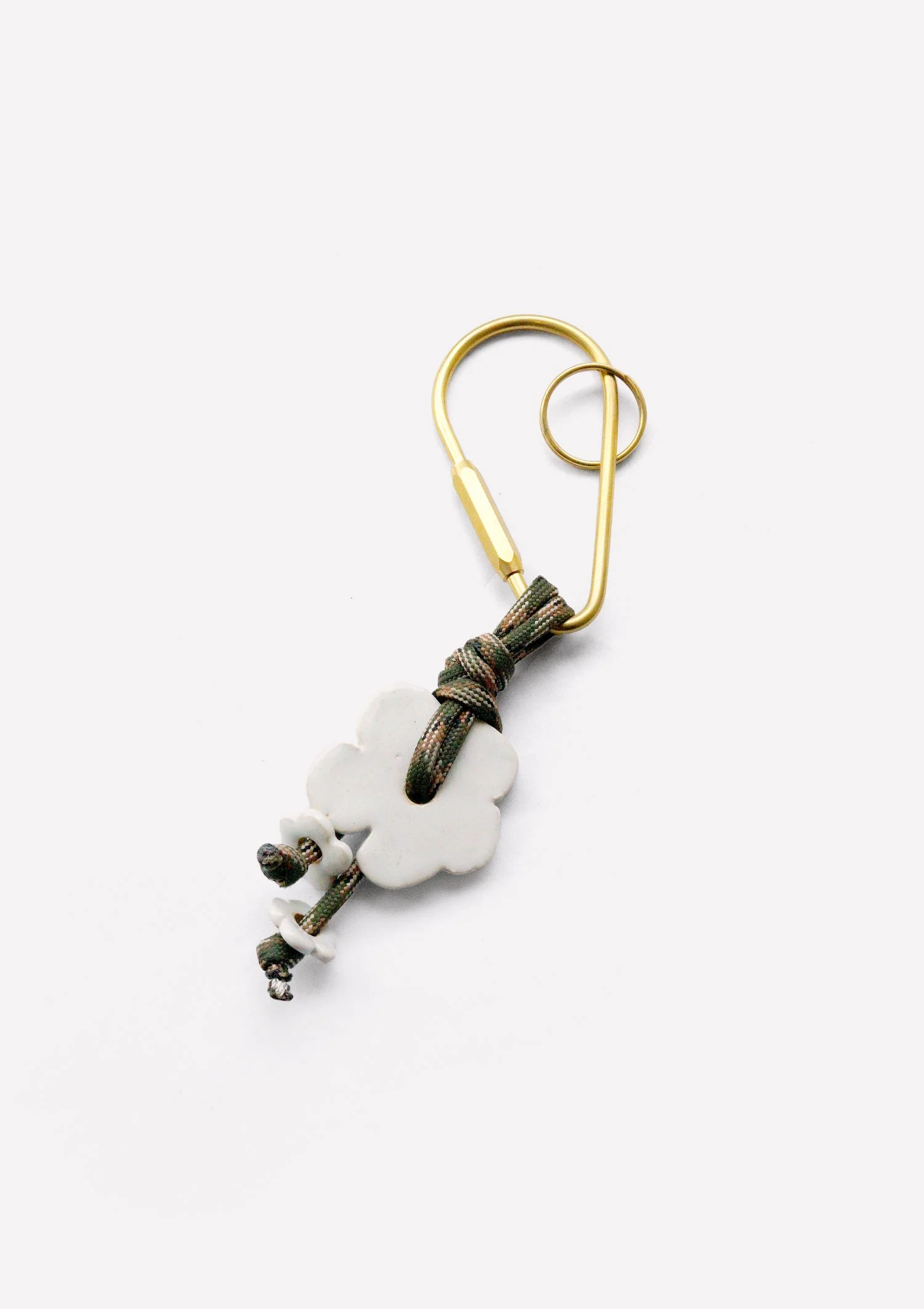 Flowerhead Blossom Keychain Cloud White