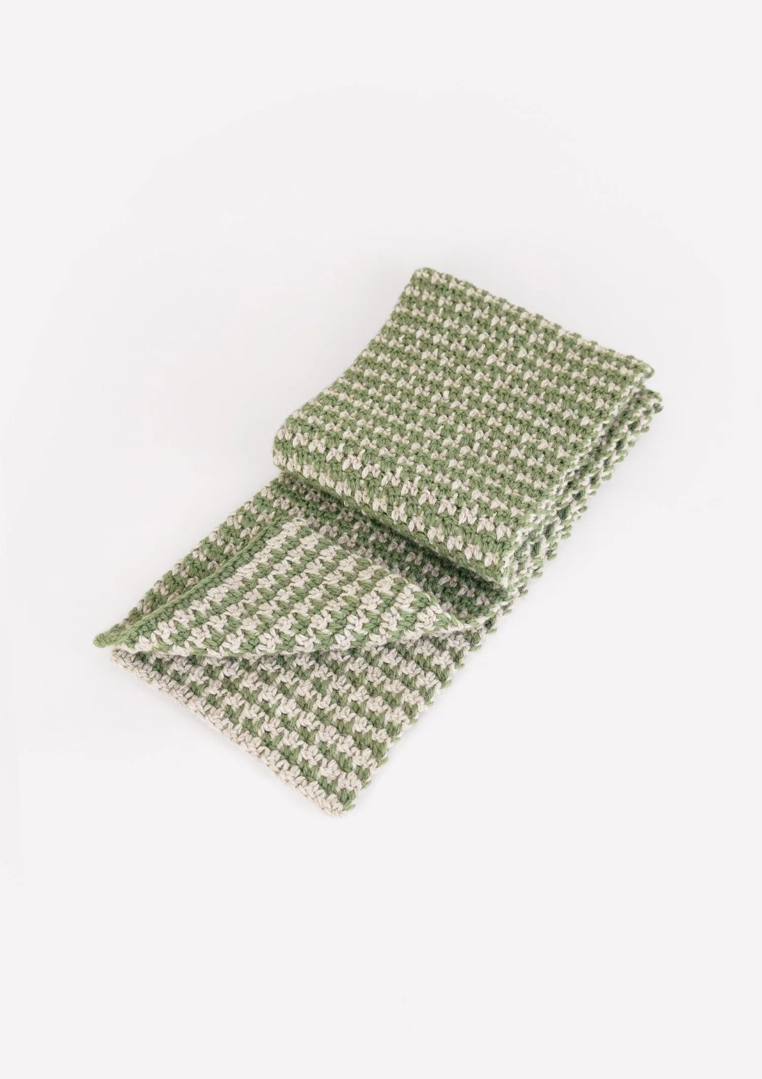 Huy Tim Crochet Houndstooth Green