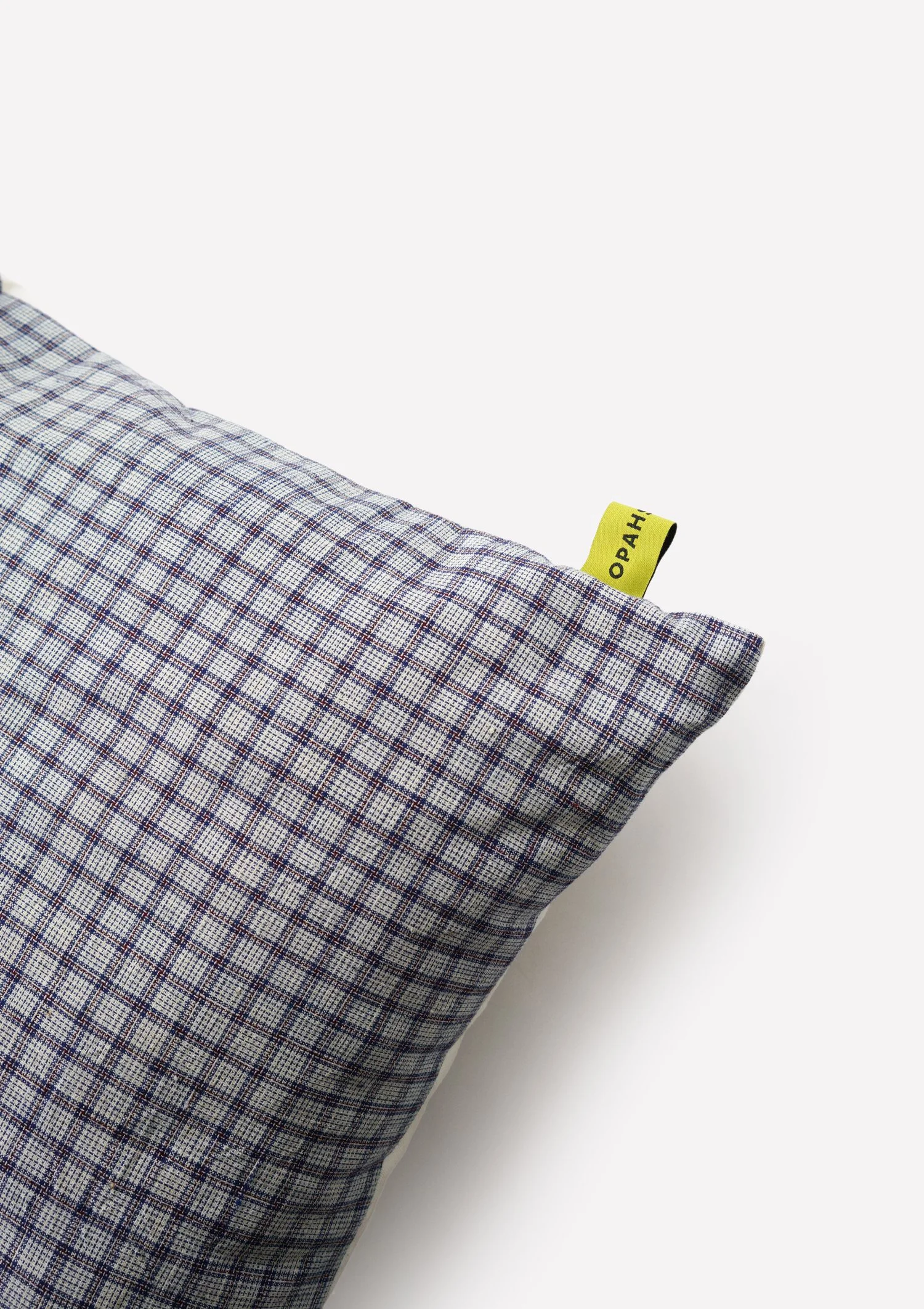 Opah Store Blue Check Cotton Cushion