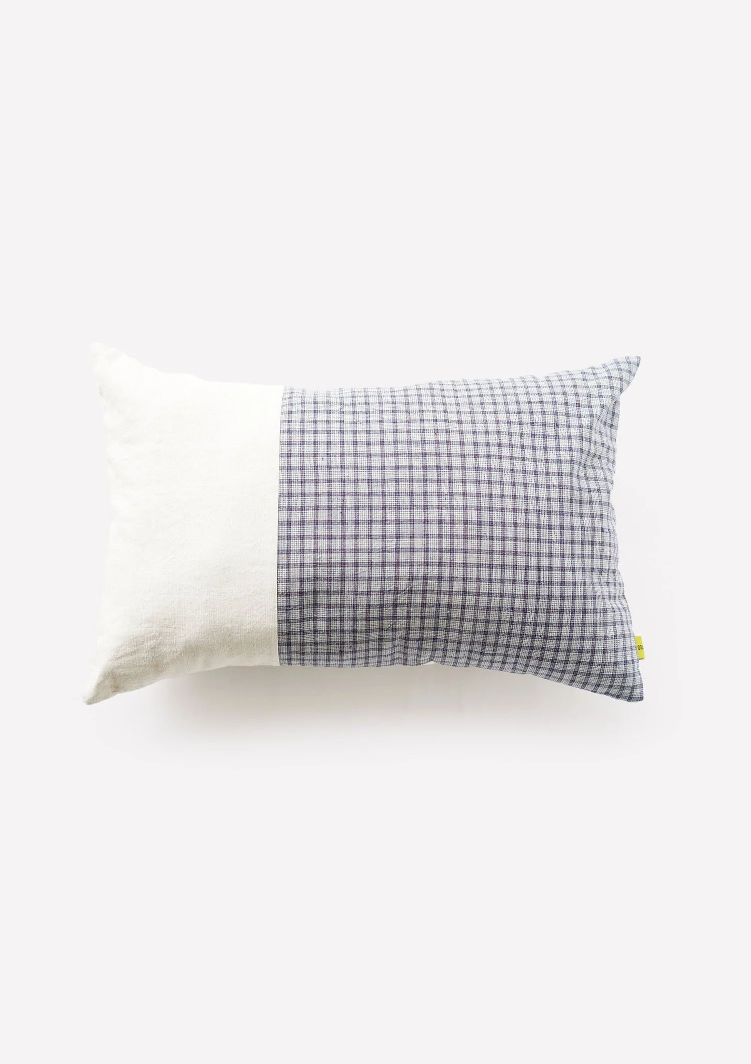 Opah Store Blue Check Cotton Cushion