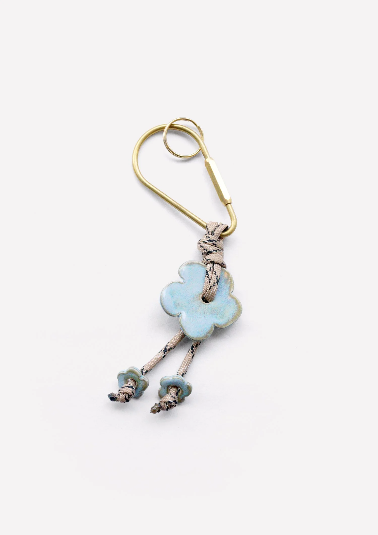 Flowerhead Blossom Keychain Hydrangea Blue