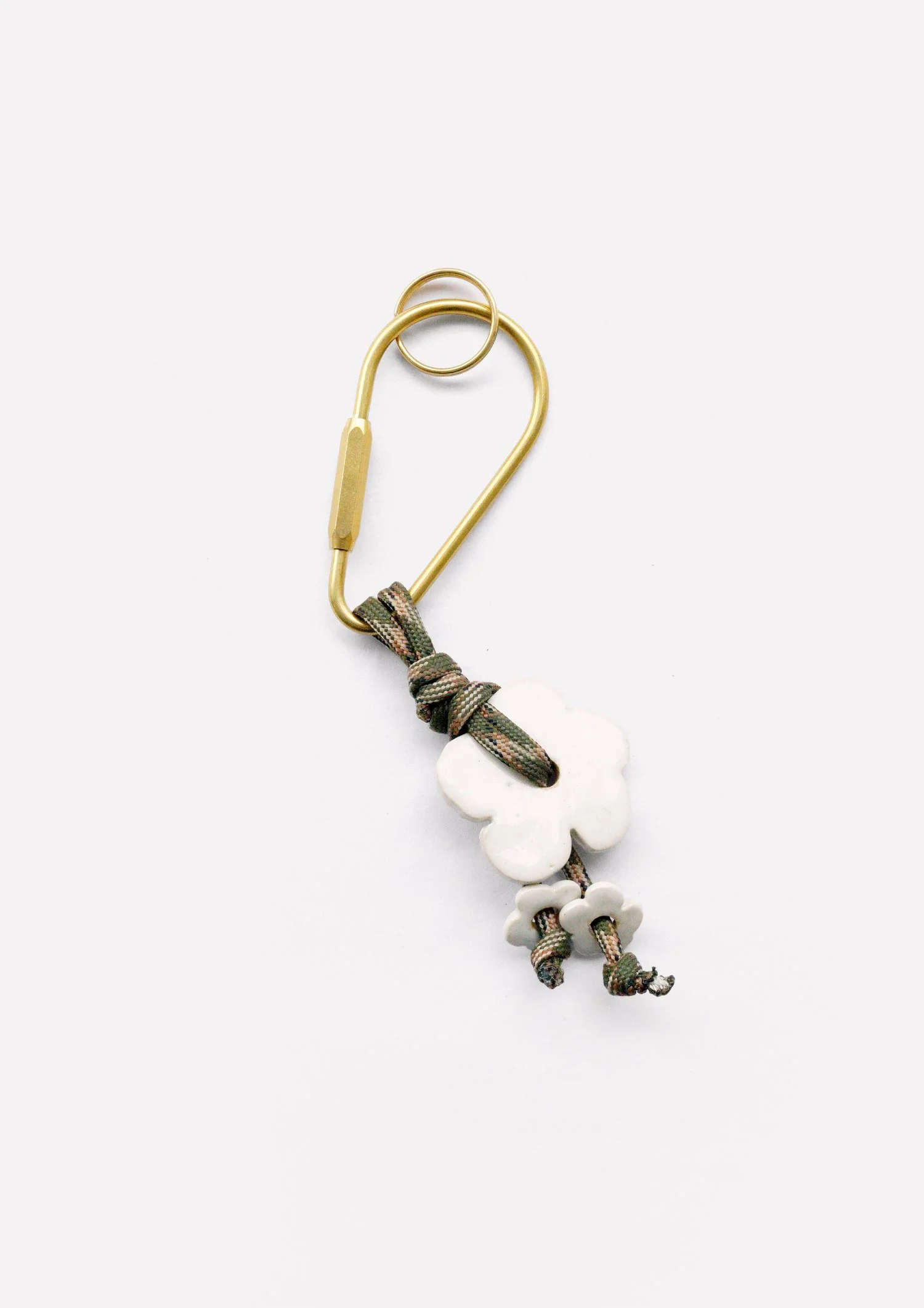 Flowerhead Blossom Keychain Cloud White