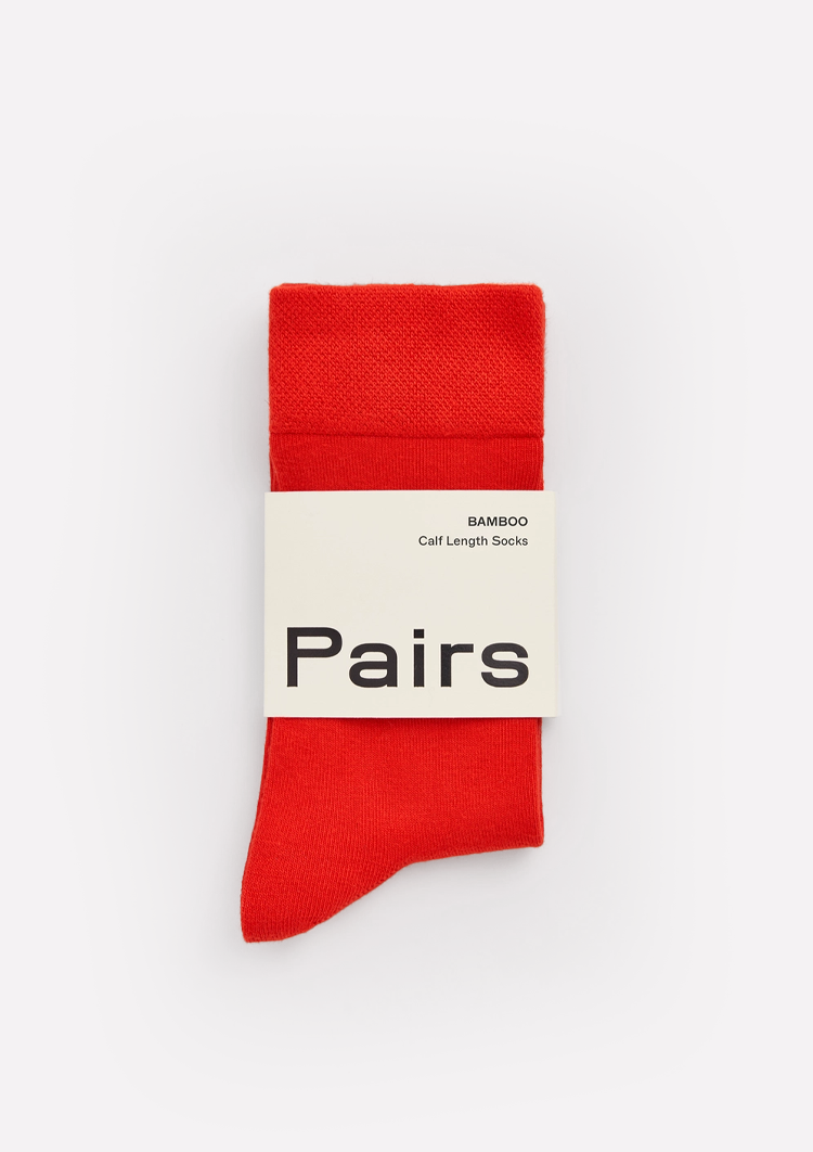 Pairs Bamboo Socks Red