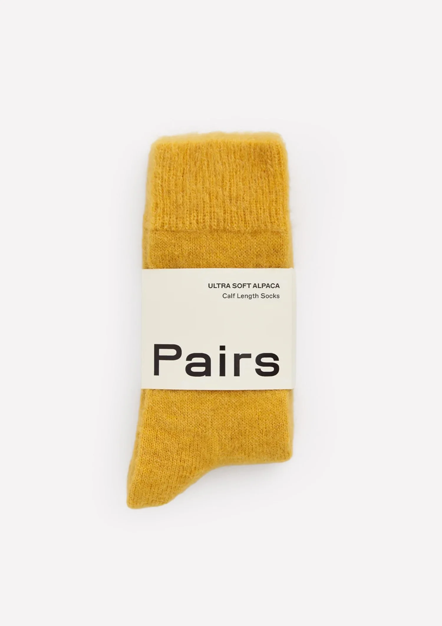 Pairs Alpaca Socks Yellow
