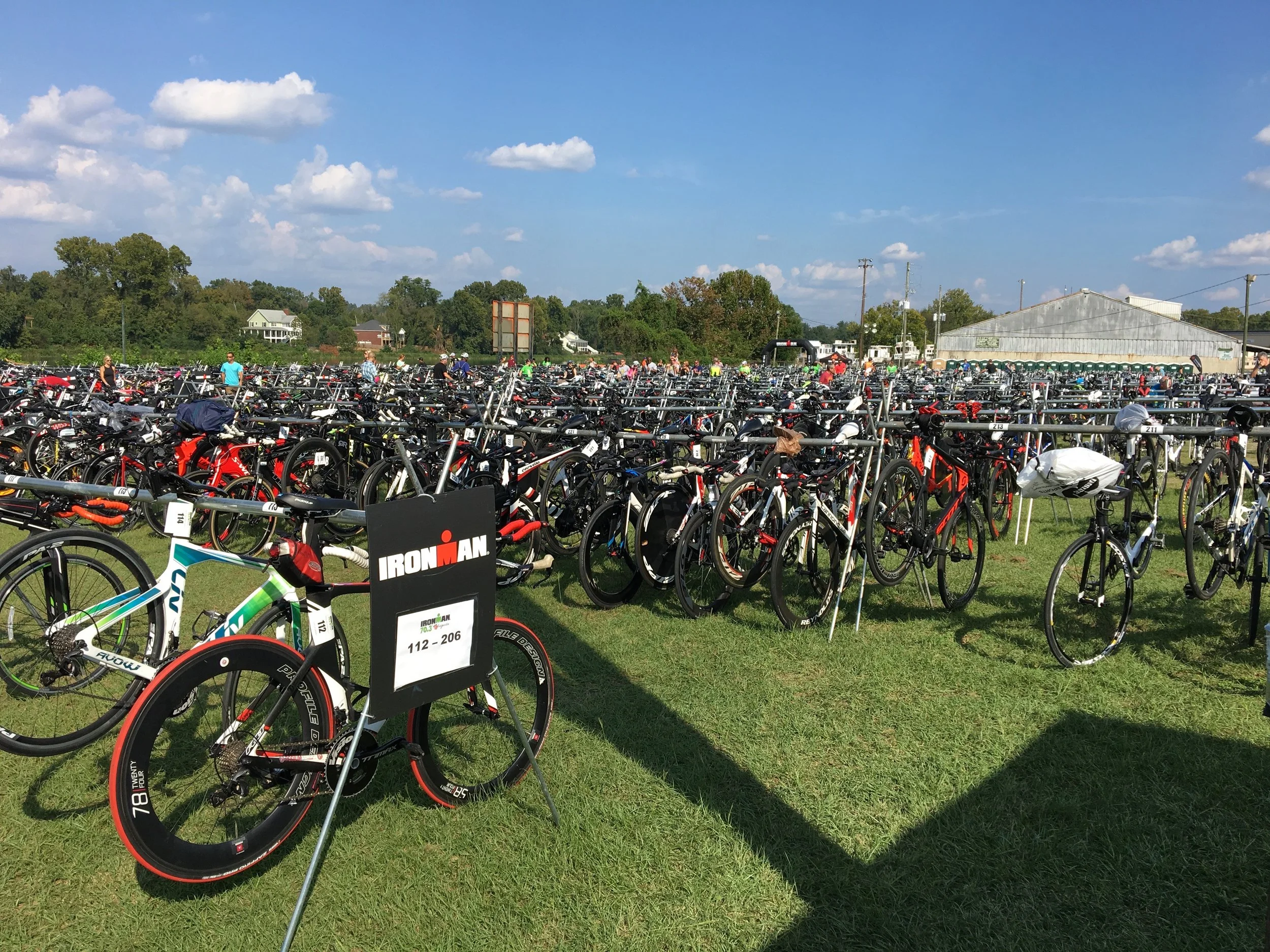 A sea of bikes the morning before my half ironman. this wouldn’t have been possible if i hadn’t been the recipient of powerful coaching.