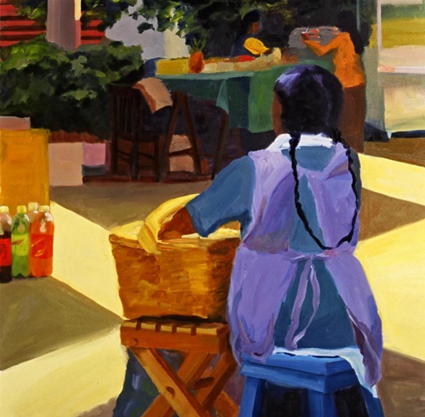 Morning Market: Xochimilco, 42x42, 2006