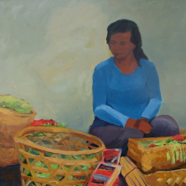 Morning Market: Ubud I, 42x42, 2008