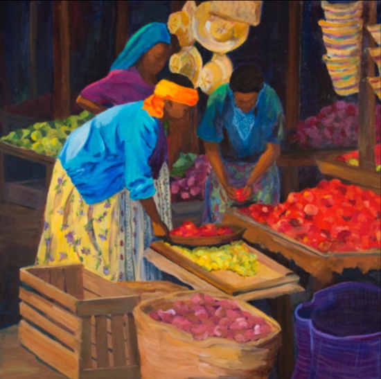 Morning Market: Arusha III, 42x42, 2014