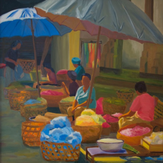 Morning Market: Ubud XI, 42x42, 2014