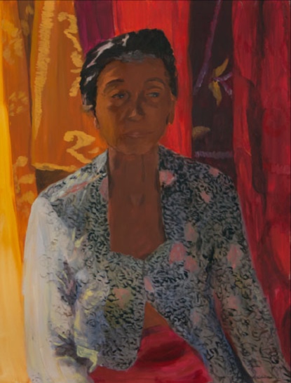 Morning Market, Ubud, Ibu, 30x40, 2002