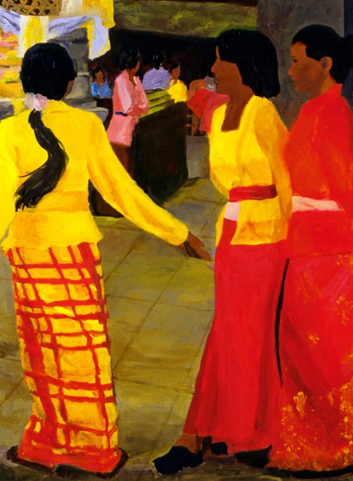 Temple Festival II, 36x48, 2003