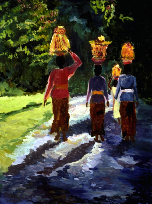 Temple Festival III, 36x48, 1999