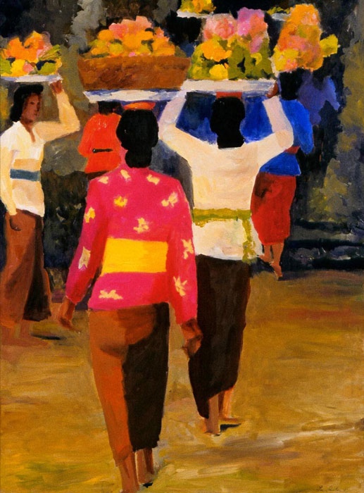 Temple Procession VI, 36x48, 2003