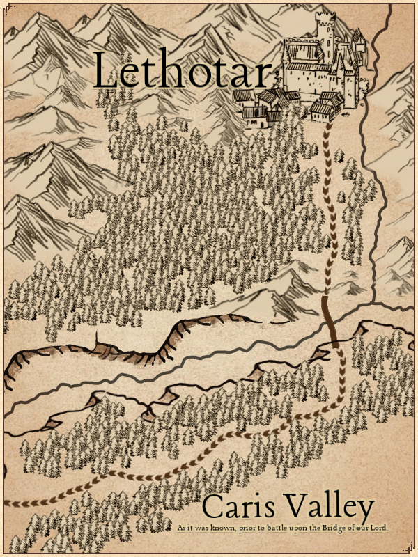 A zoomed-in map showing the Caris Valley, where Legion of Mono occurs.