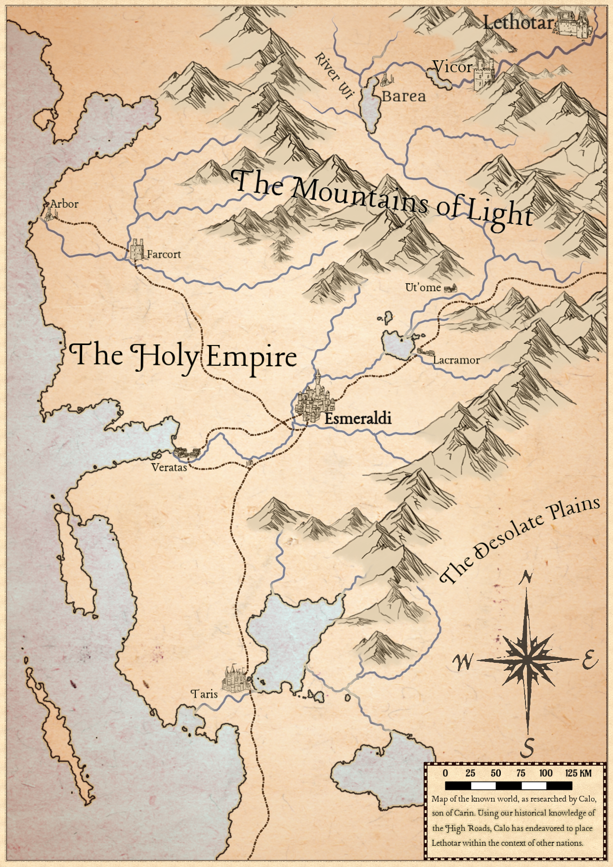The entire world of Legacy of Light , featuring the lands of the Holy Empire and the People of Light!