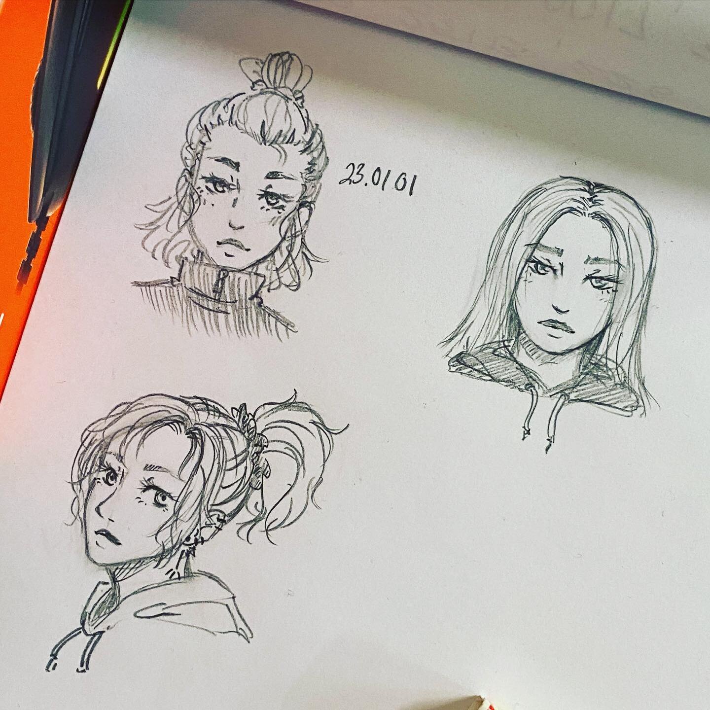 Some doodles I did at work :) #doodle #drawing #sketch #anime #manga #illustration #doodleoftheday #drawingoftheday #sketchoftheday