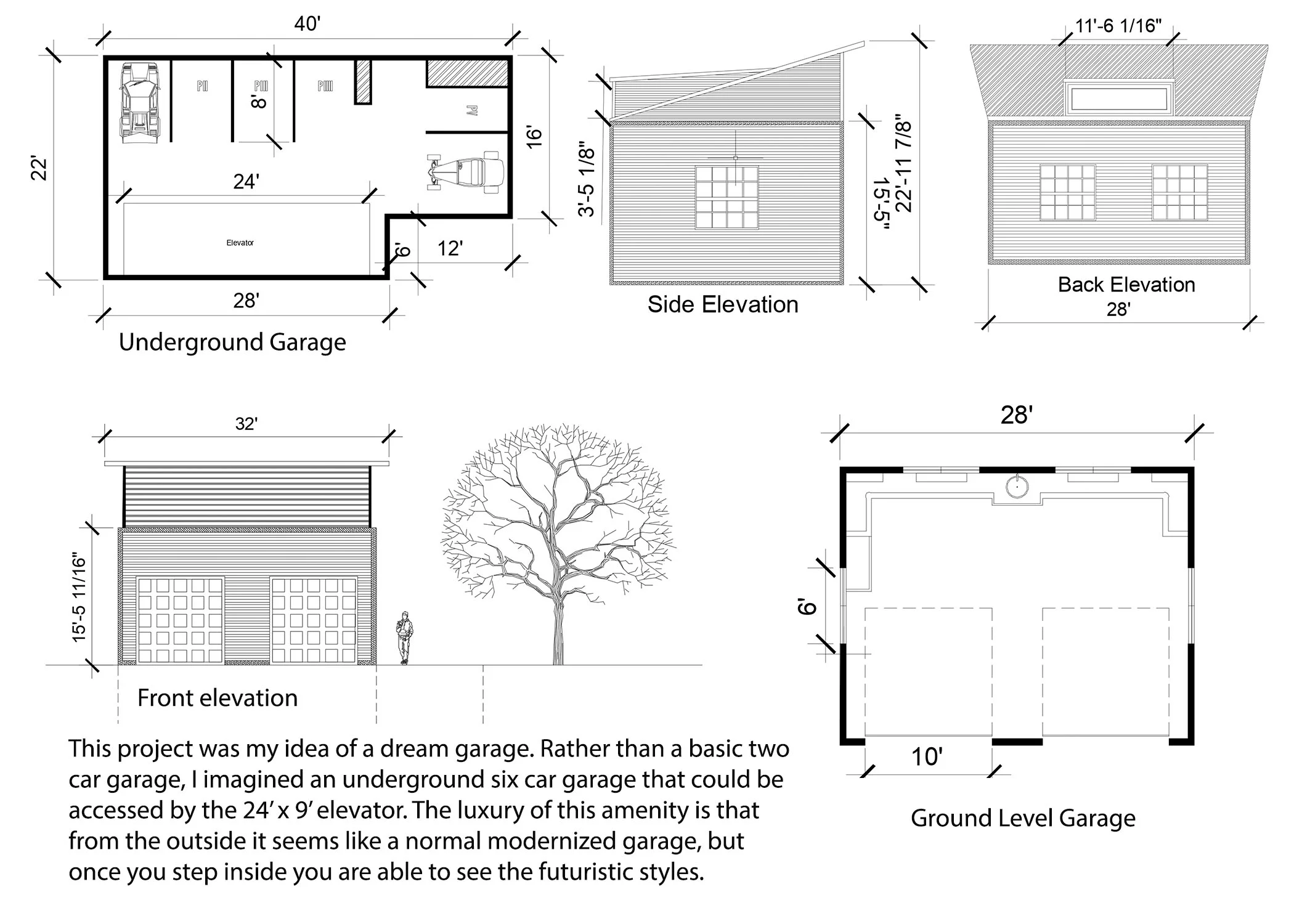 Architectural CAD Final - Custom Garage