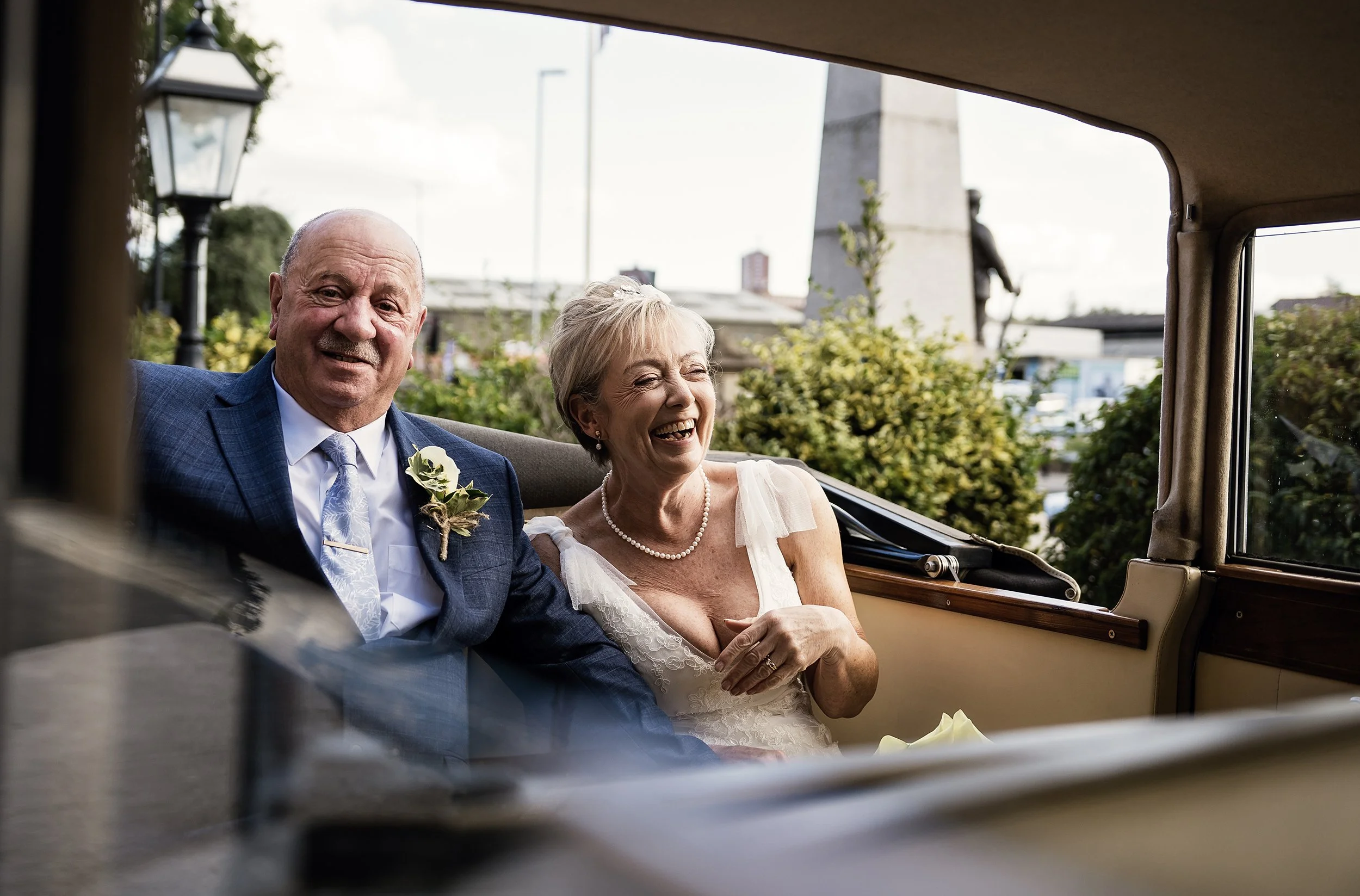 bride & groom at chadderton town hall wedding