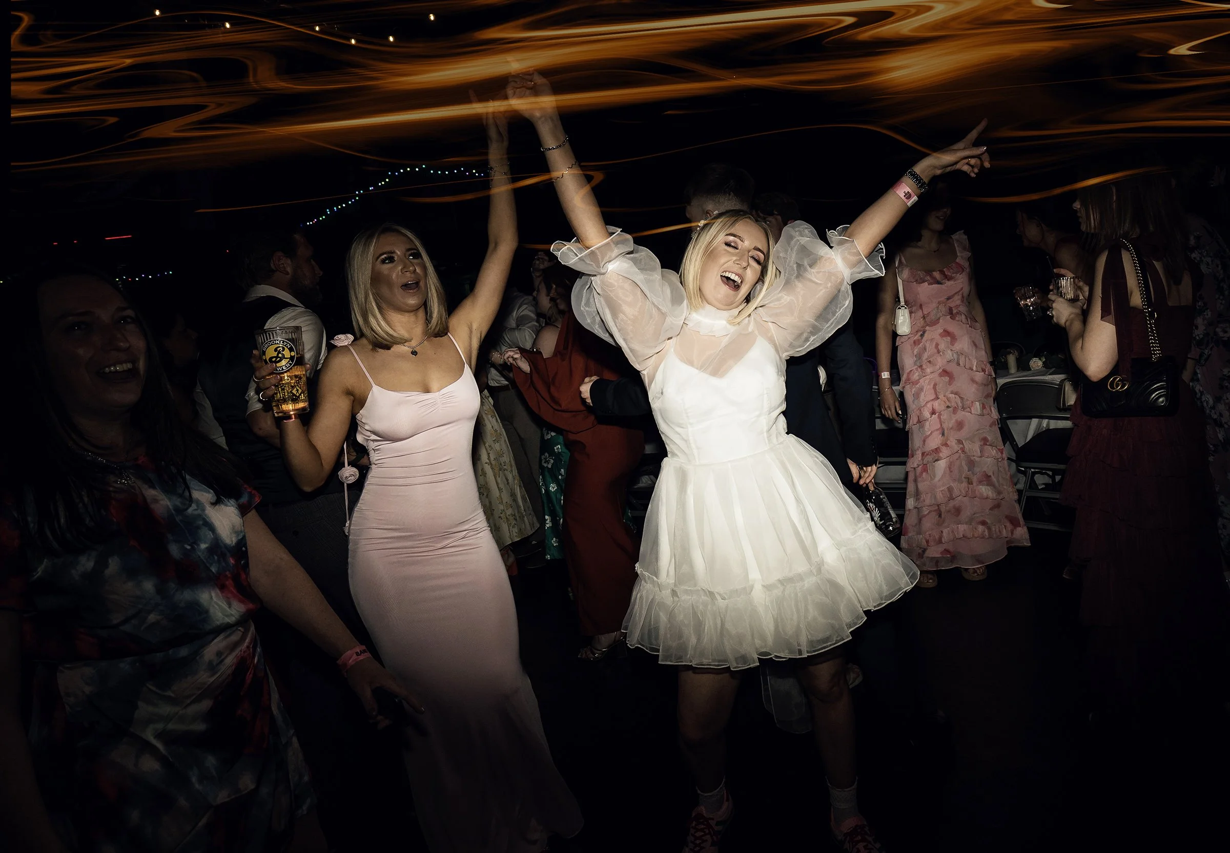 manchester wedding band on the wall