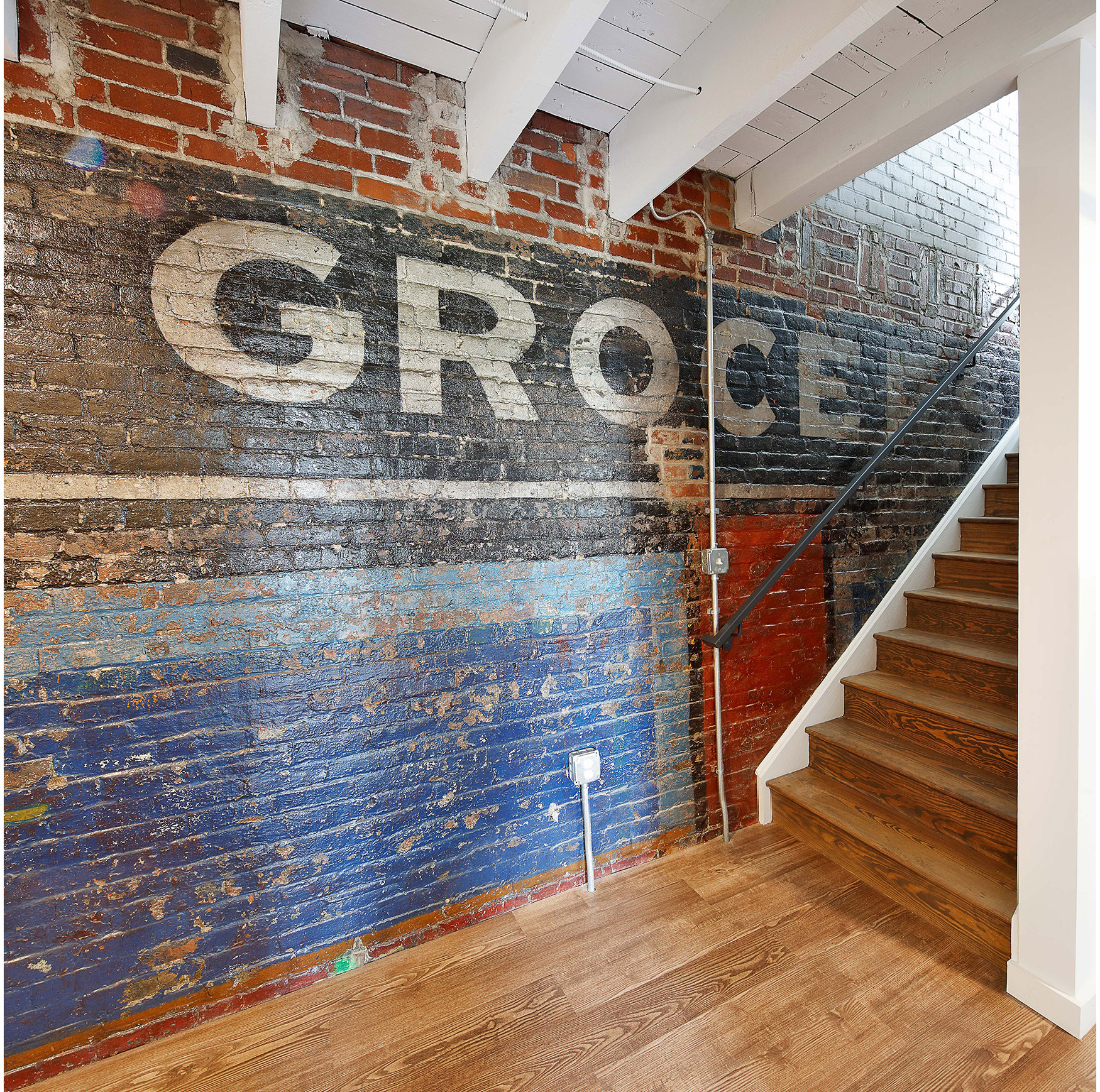 RB Collection - Salvaged Painted Brick Grocery Wall