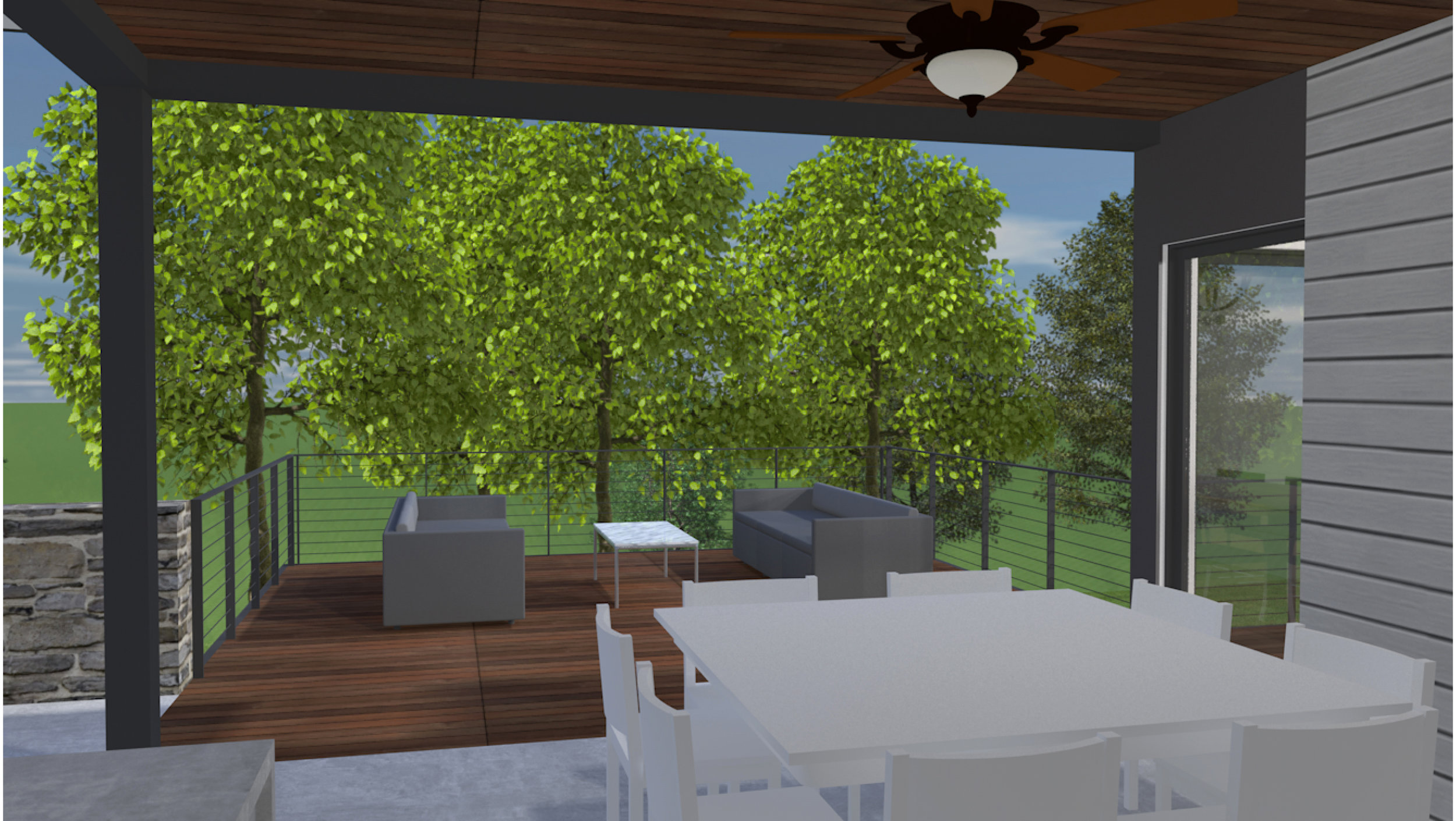 New Hope Residence - Outdoor Dining Porch