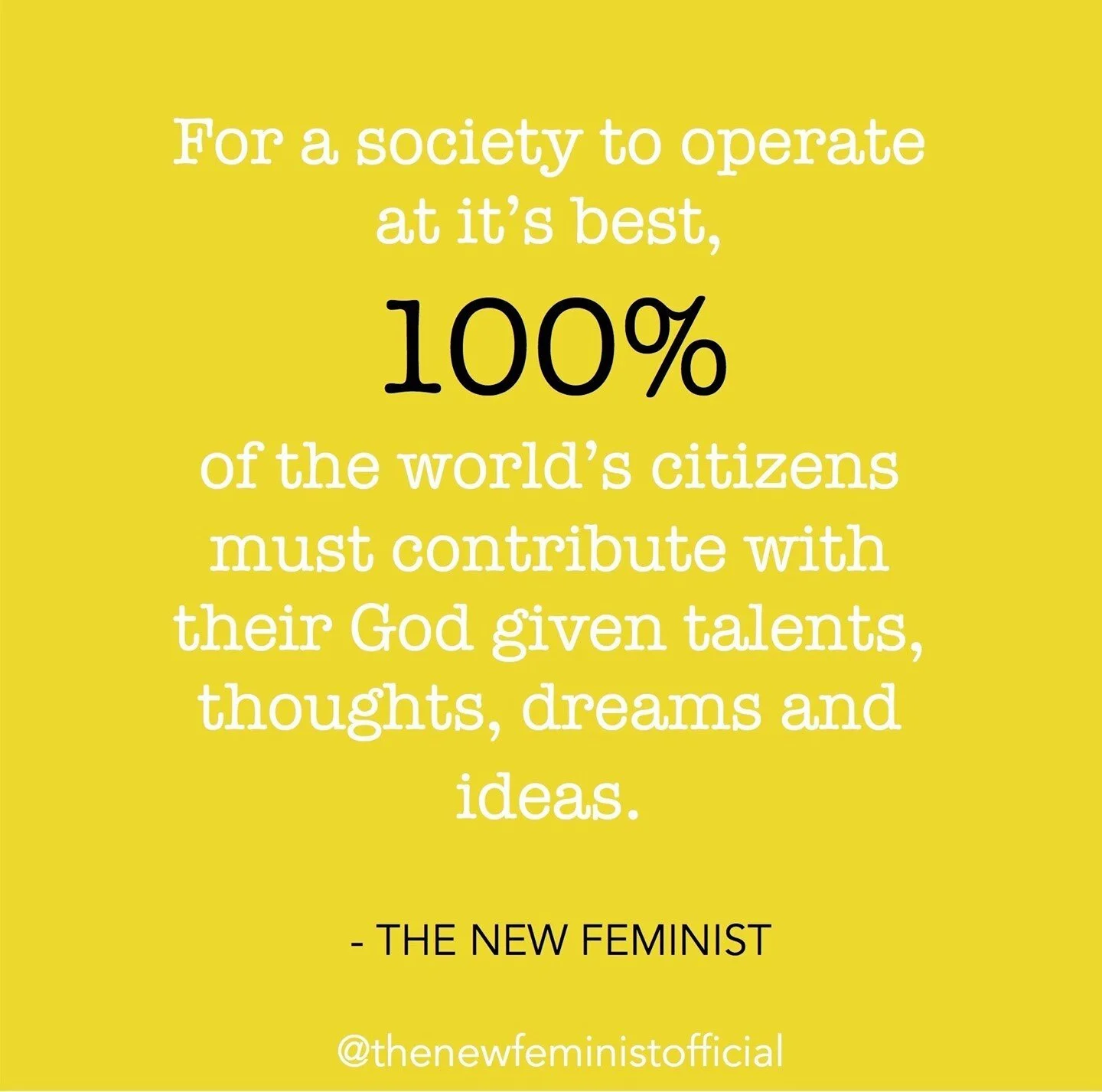 As the world seems in disarray around us. We know this is TRUE and something we must achieve around world.⠀
⠀
#thenewfeminist #thewnewfeministpodcast #global #womensrights #fridaysforfeminism #women #humanrights #genderequality #genderparity #feminis