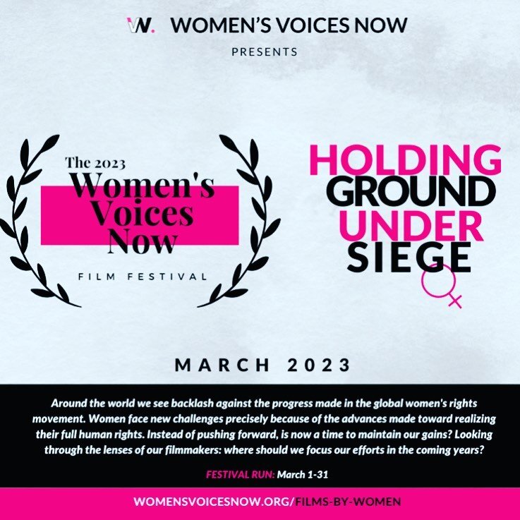 Celebrate womens voices, stories all month long via @womens_voices_now month long film festival &ldquo;Holding ground under siege&rdquo;! Link to tickets in their profile. Listen to TNF podcast episode with their Director Heidi Basch-Harold about cha