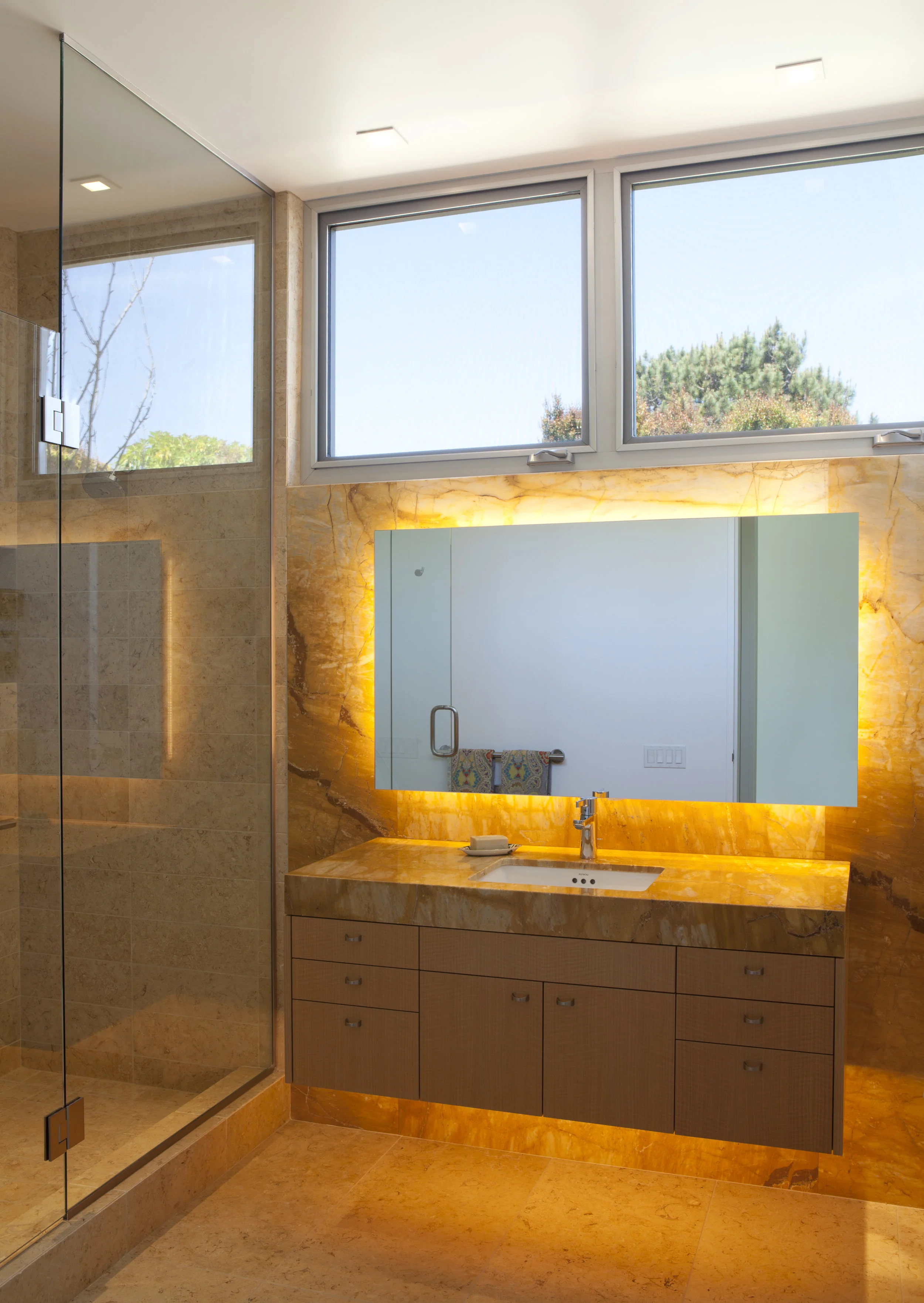 Contemporary Bathrooms — Trueline Woodworks, Inc