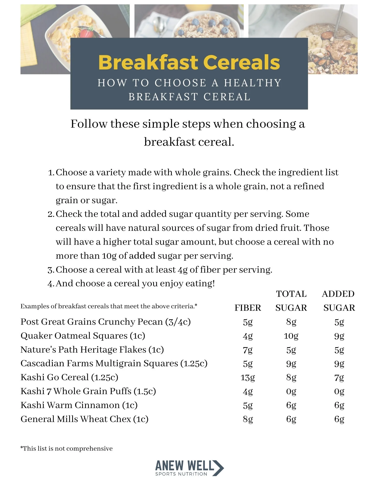 How to Choose a Breakfast Cereal