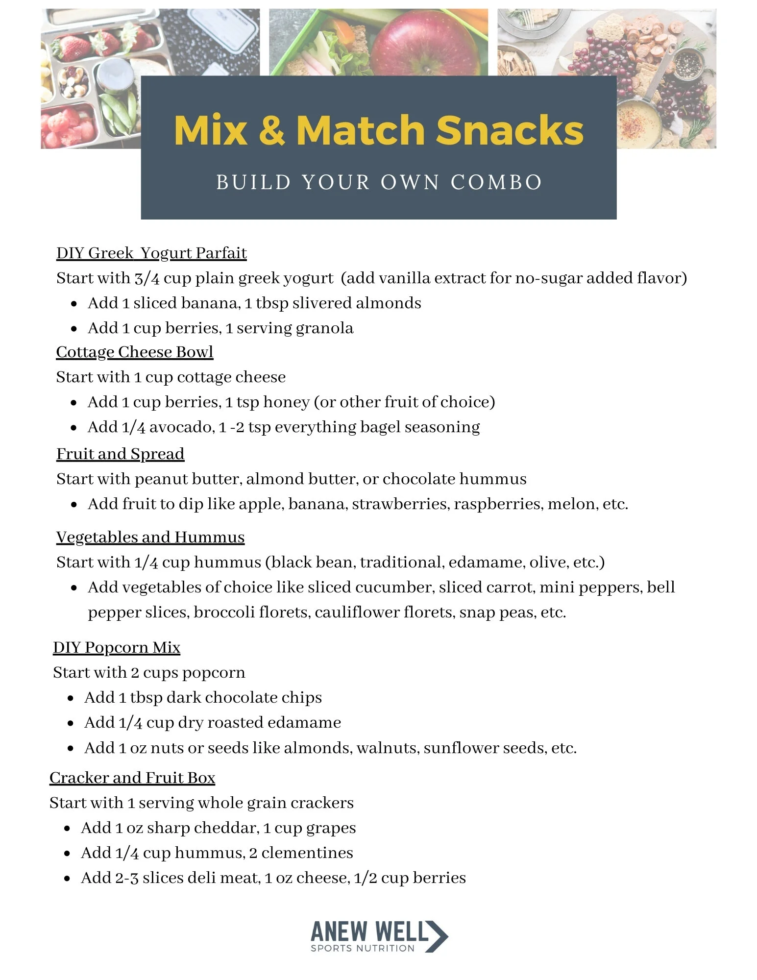 Mix &amp; Match Snacks