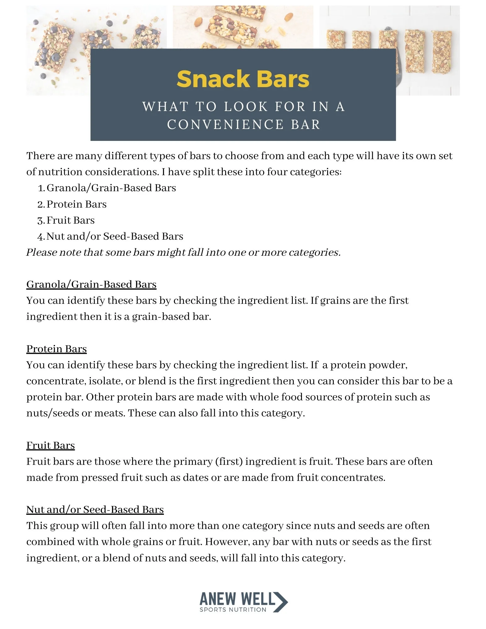 How to Choose a Snack Bar
