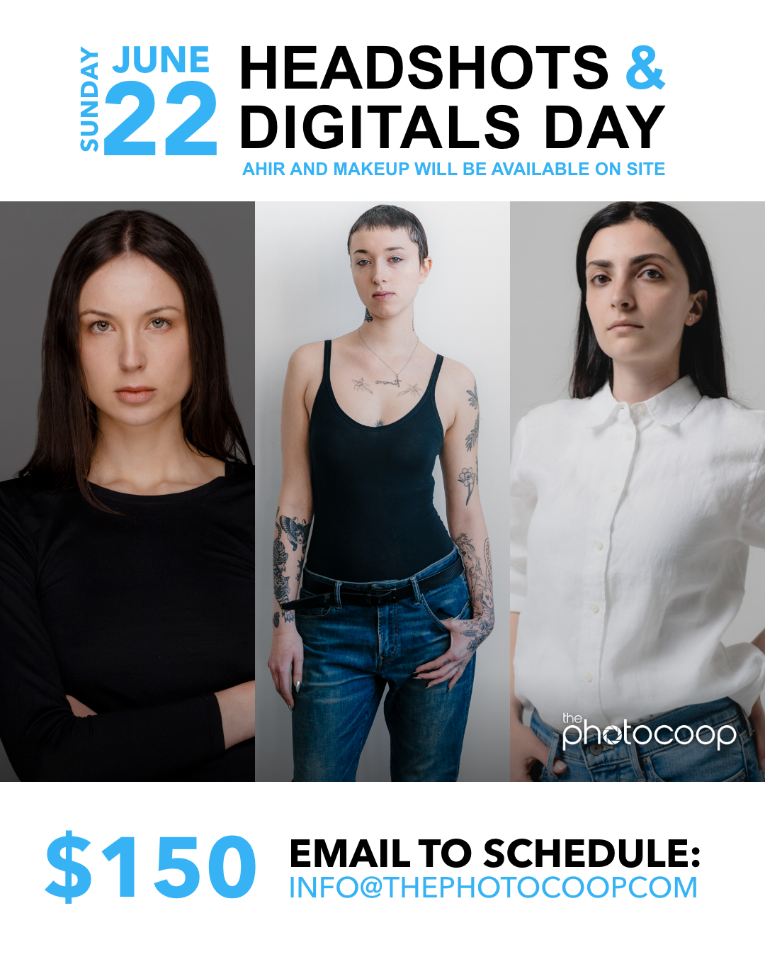 Headshot &amp; Digitals Day at The Photocoop