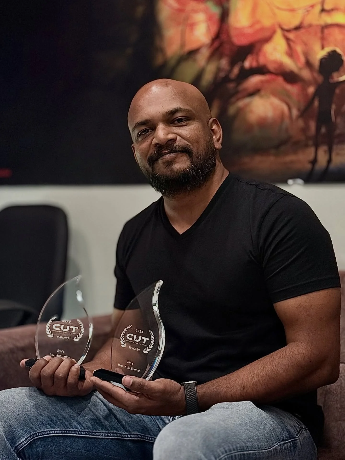 Blu&rsquo;s won Best Animation and Best of the Festival at the CUT International Short Film Festival 2025!! 

Grateful beyond words&hearts;️🍃
.
.
.
.
.
.

Blu&rsquo;s short film, CUT International Short Film Festival 2025, Best Animation winner, Bes