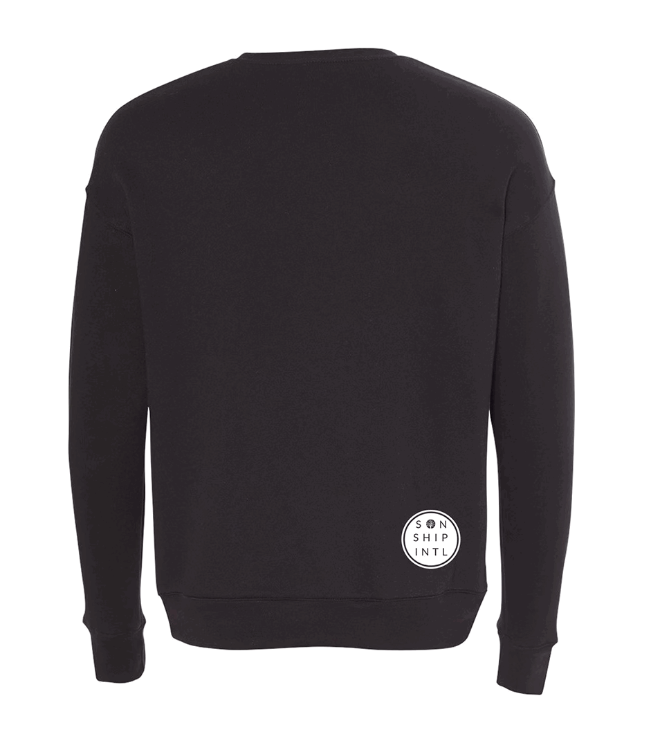 SON OF MAN Unisex Sponge Fleece Drop Shoulder Sweatshirt- BLACK — Sonship  International