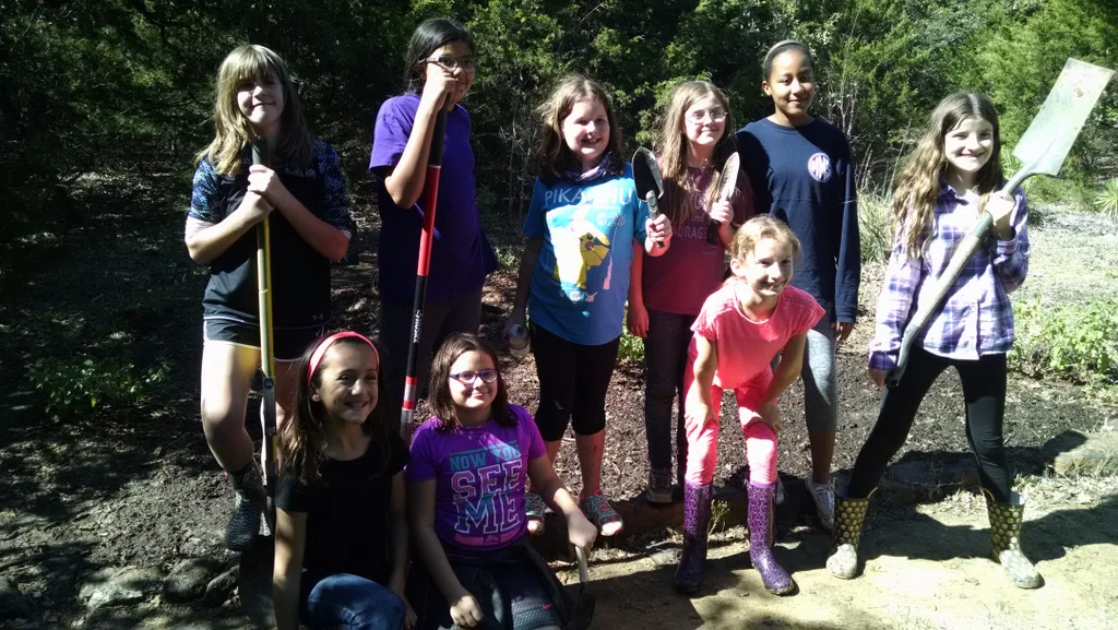 Planting a butterfly garden.