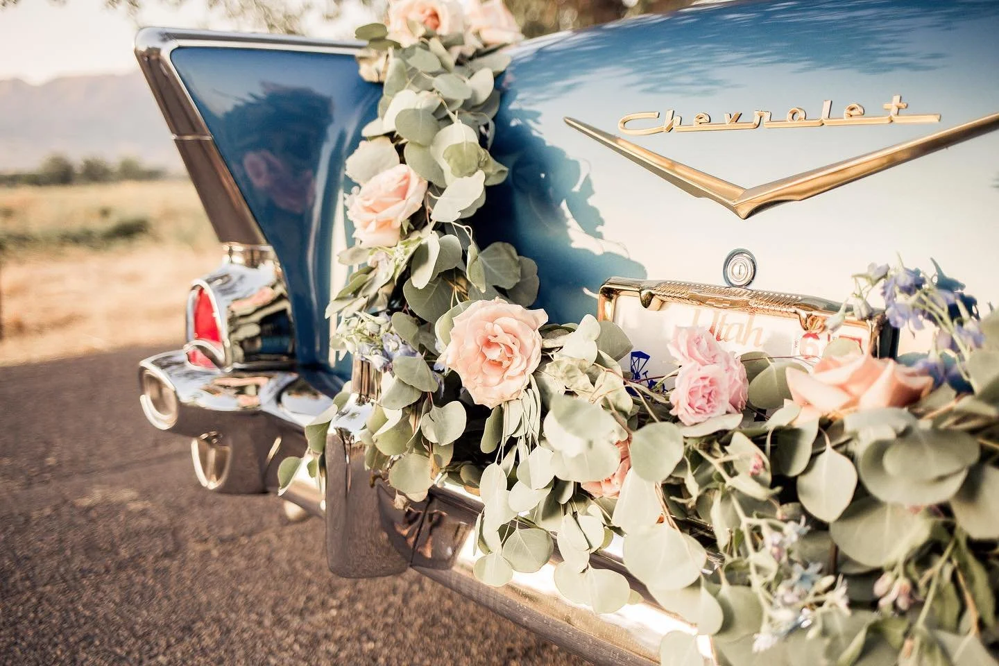 Quicksand roses, hints of blue, and old cars make our dreams come true. ✨