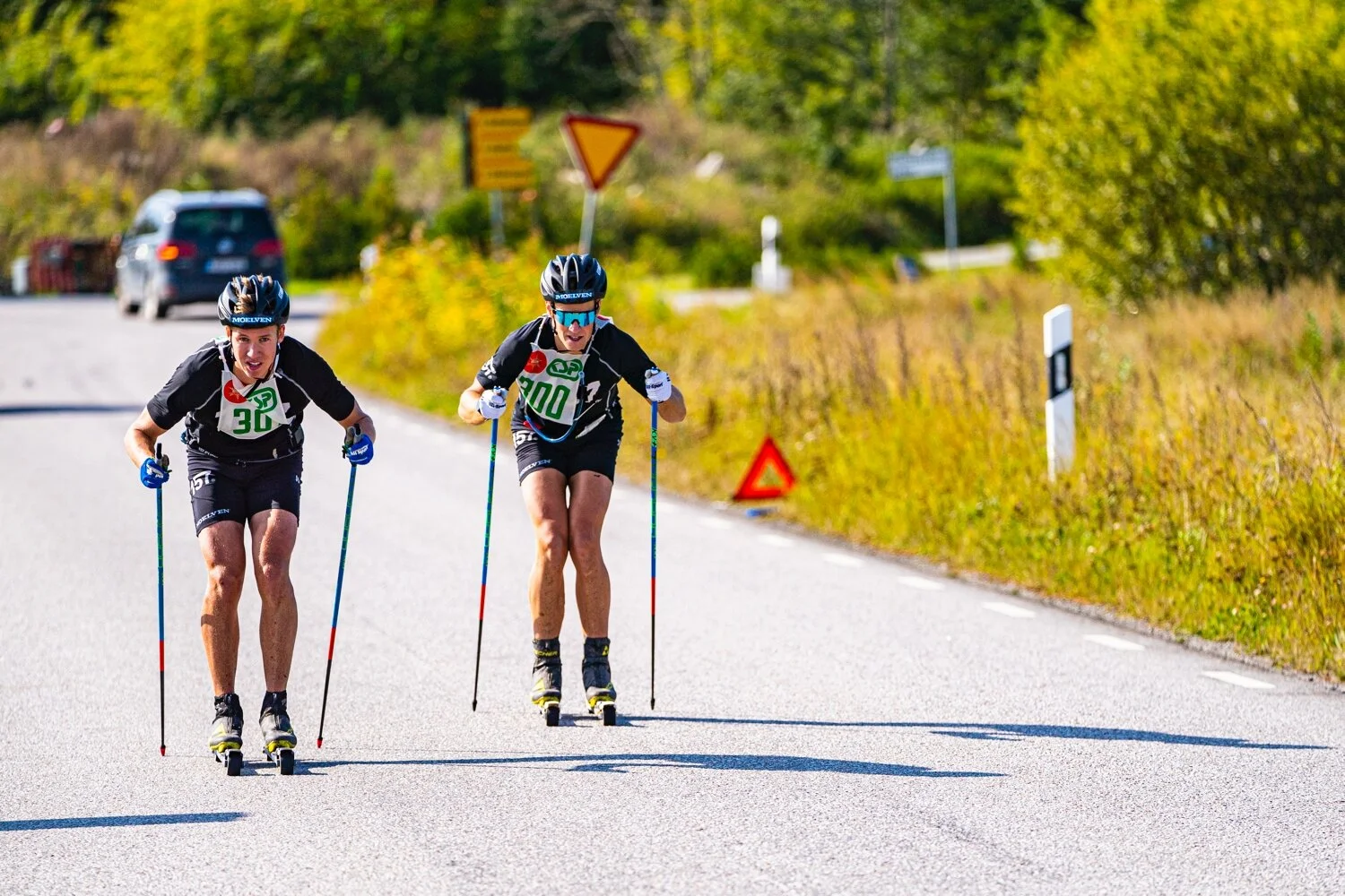 Emil Persson och Andreas Holmberg dominerade Skoklosterrullen. Till slut var Holmberg starkast och vann med dryga minuten. FOTO: T-W Media.