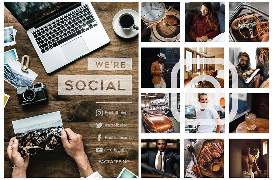 Social layout page from AOB brand deck