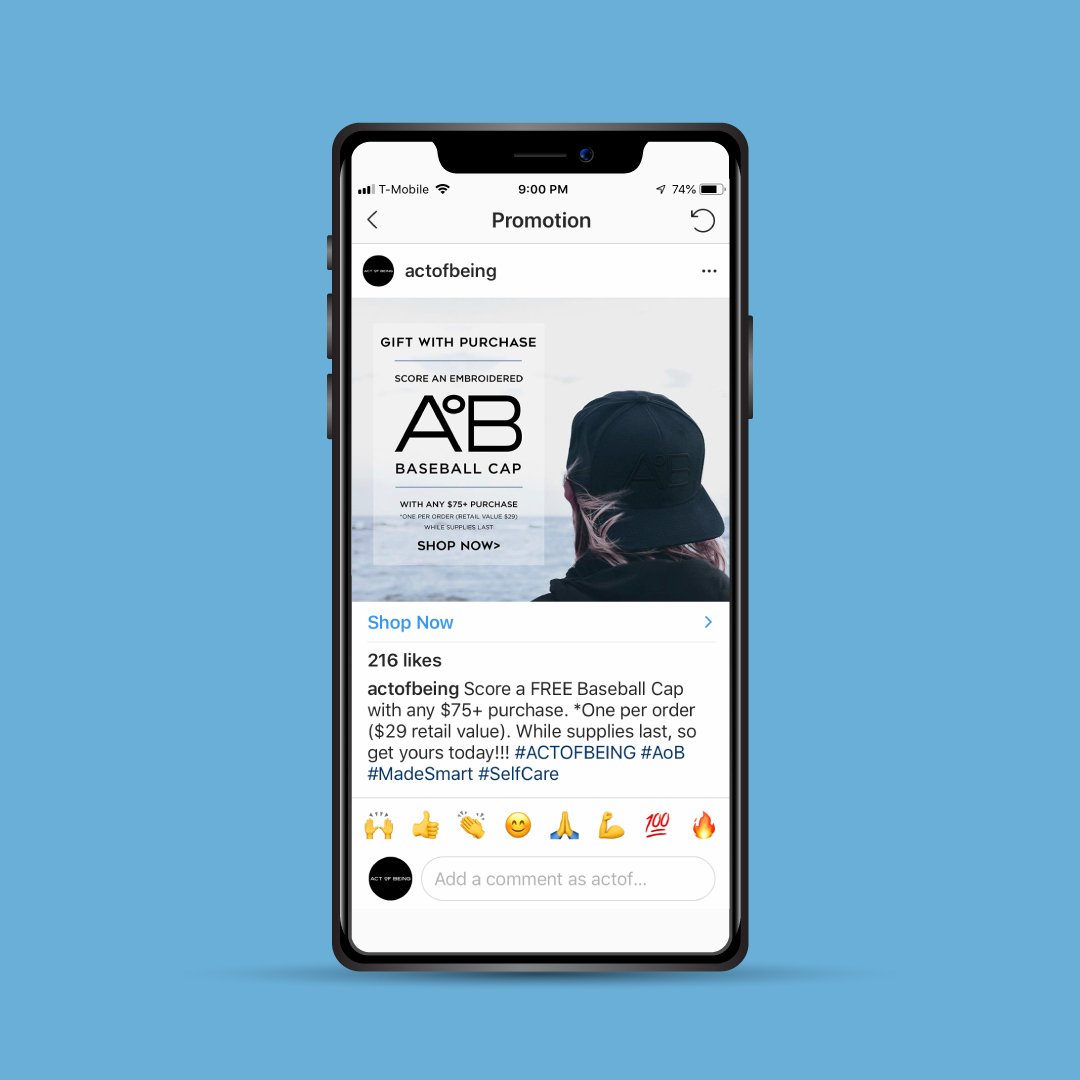 social image showing AOB promo layout