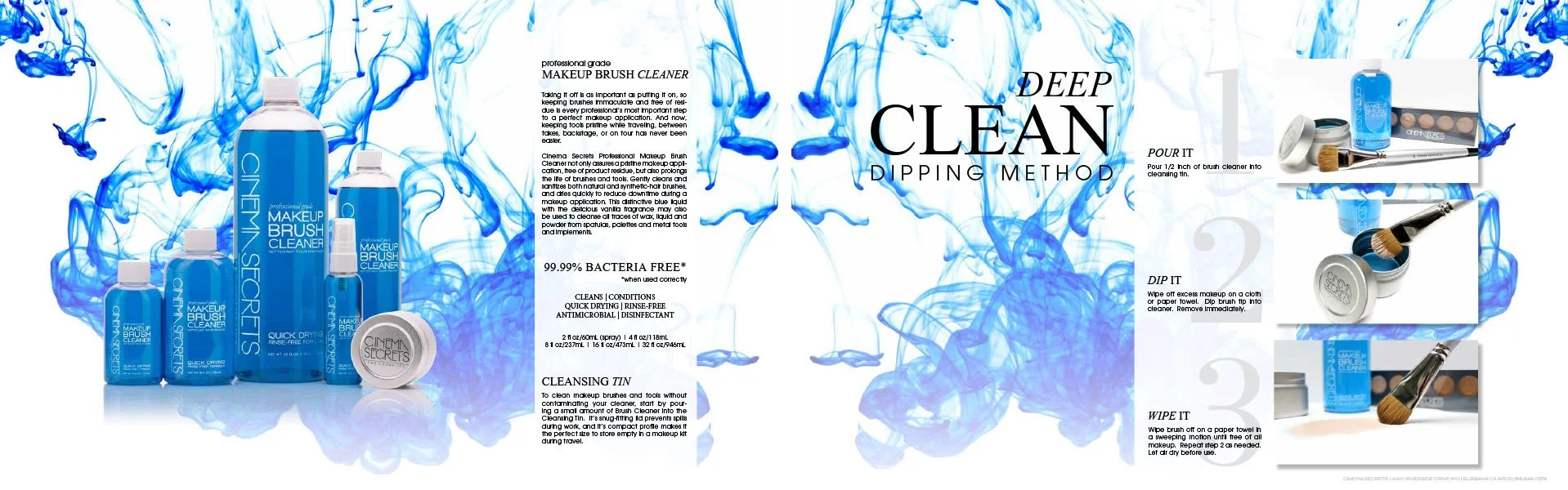 Deck page spread highlighting the CS brush cleaner