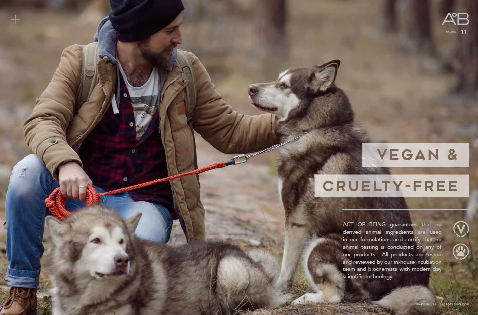 cruelty-free page layout from brand deck