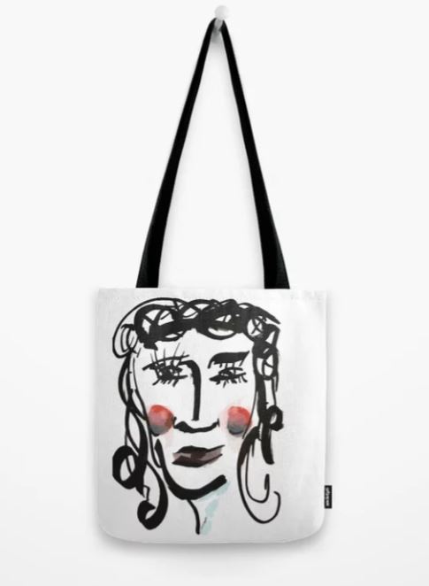 RED CHEEKS TOTE BAG