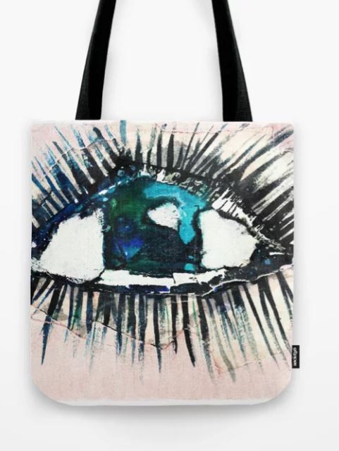 Eyes taped open Tote Bag