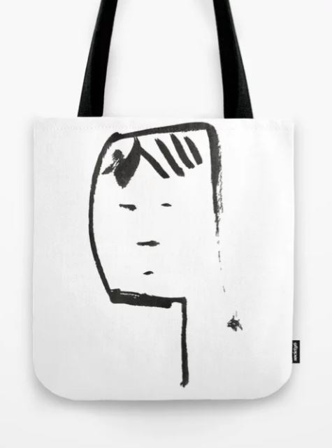 Ink face Oh Tote Bag