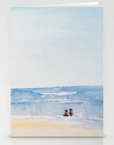 Three on a Beach Stationery Cards