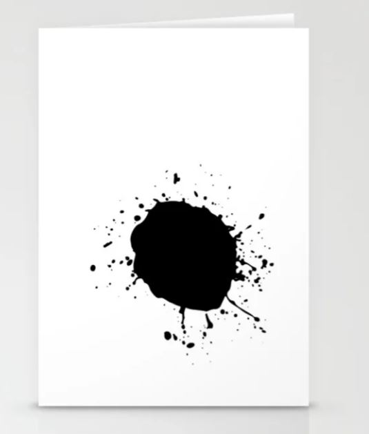 Large Ink Splat Stationery Cards