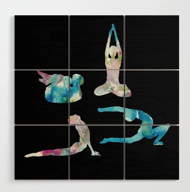 Yoga Watercolour seasons Art Print