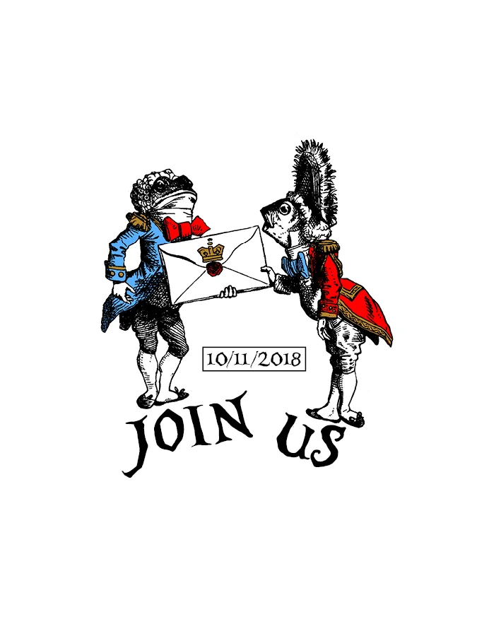 Through the Looking Glass Invitation Cover. 2018.